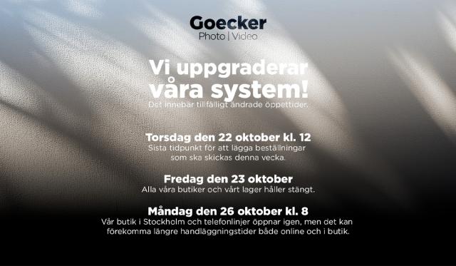 Vi uppgraderar våra system!