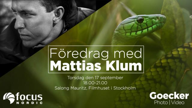 Föredrag med fotografen Mattias Klum 