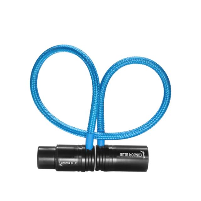 KONDOR BLUE STRGT LOWPROFILE RIGHT ANGLE XLR 40 CM