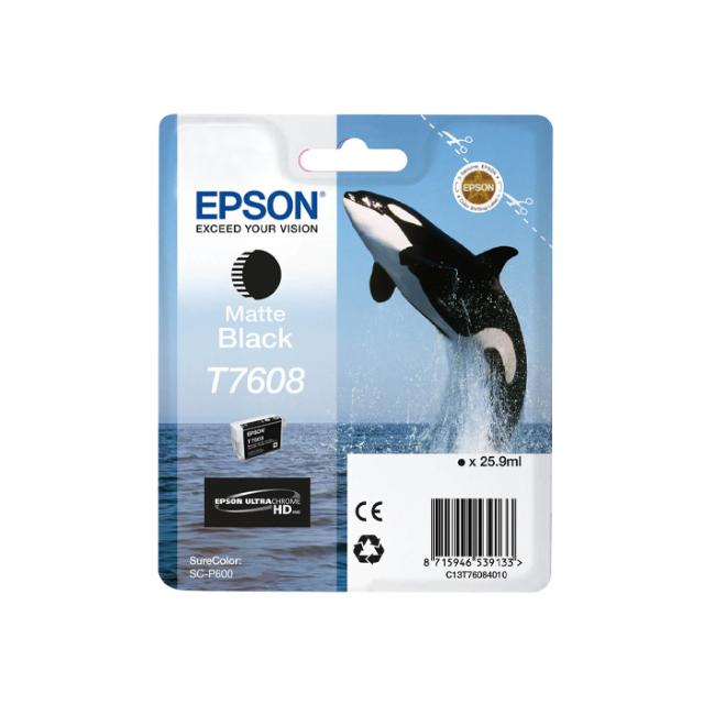 EPSON* T7608 MATTE BLACK F/SC-P600 25,9ML