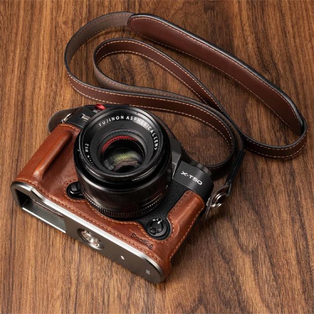 SMALLRIG 4710 LEATHER HALF CASE FUJI X-T50 BROWN