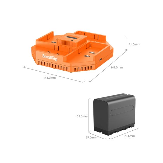 SMALLRIG 4834 4 CHANNEL CHARGER NP-F970 KIT