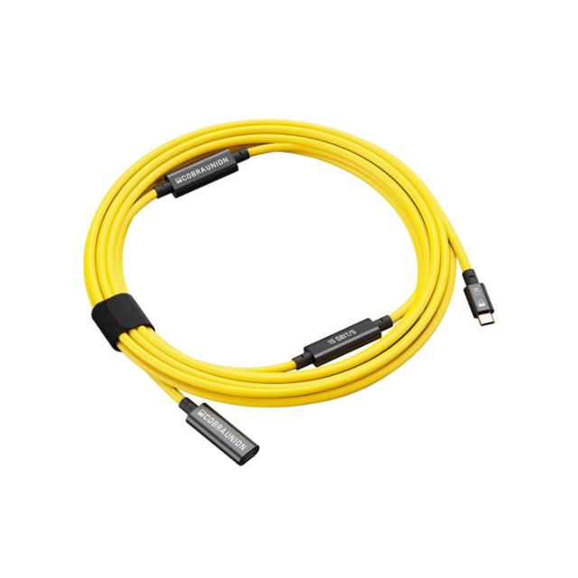 COBRAUNION USB-C TO USB-C FEM. EXT 10M, 10G YELLOW