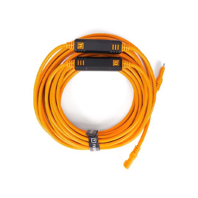 TETHERPRO USB-C TO USB-C 9,4M RIGHT ANGLE ORANGE