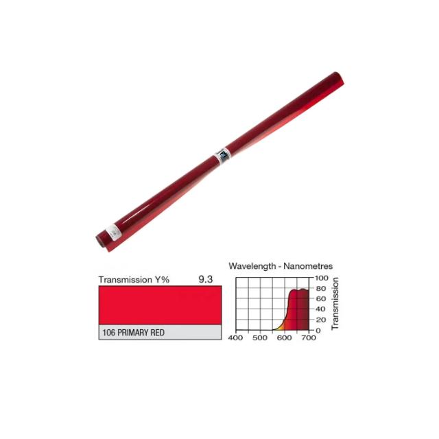 LEE 106 PRIMARY RED FILTER ARK 52,5 X 122 CM