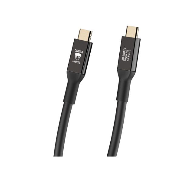 COBRAUNION USB-C TO USB-C STRAIGHT 5M, 10G BLACK