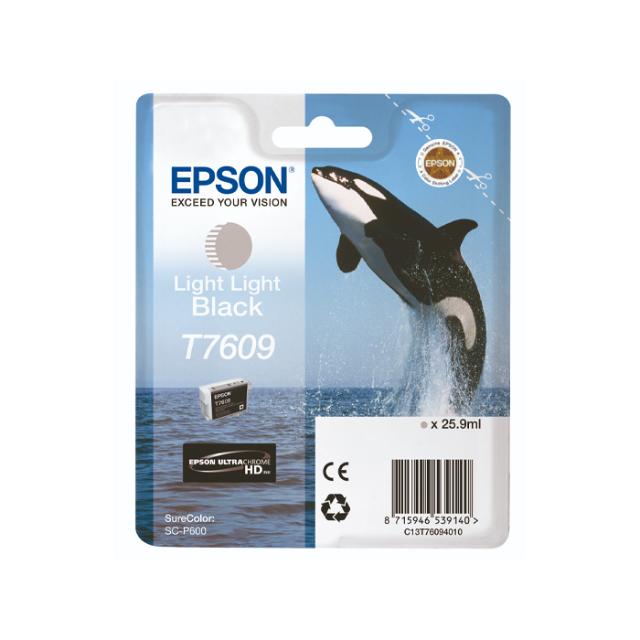 EPSON* T7609 LIGHT LIGHT BLACK F/ SC-P600 - 25,9ML