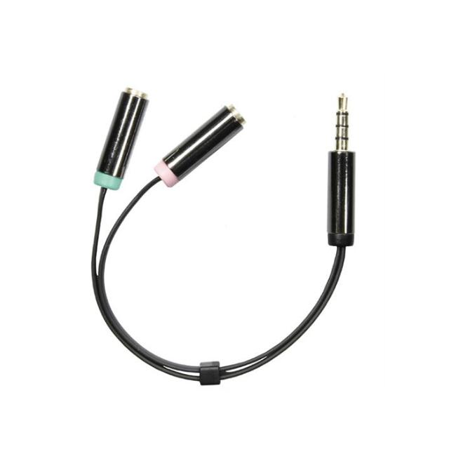 MINIJACK TRRS STEREO SPLIT HEADSET ADAPTER FEMALE