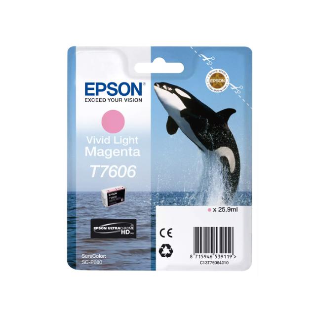 EPSON T7606 VIVID LIGHT MAGENTA F/SC- P600 25.9ML