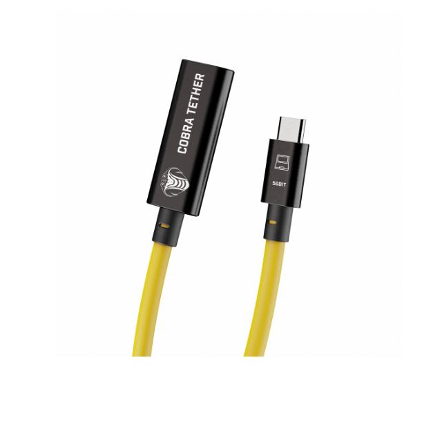 COBRAUNION USB-C TO USB-C FEMALE EXT 10M 5G YELLOW