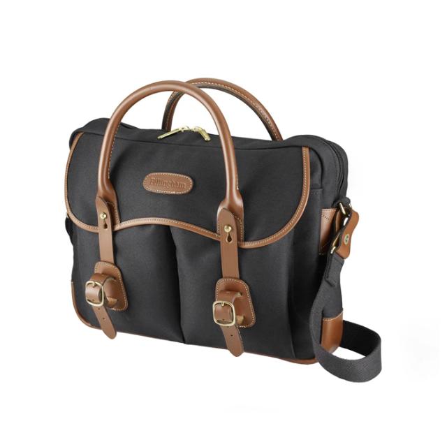 BILLINGHAM THOMAS BRIEF CASE - BLACK FIBRENYTE/TAN