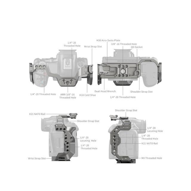 SMALLRIG 4977 HAWKLOCK QR CAGE FOR CANON R5 II