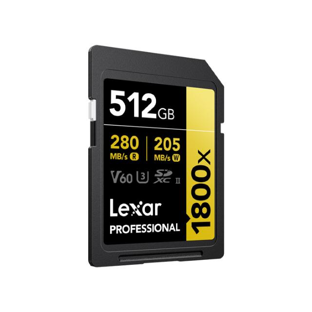 LEXAR SD 512GB U3 V60 UHS-II R280/W205