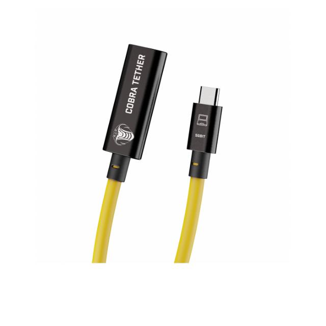 COBRAUNION USB-C TO USB-C FEMALE EXT 5M, 5G YELLOW