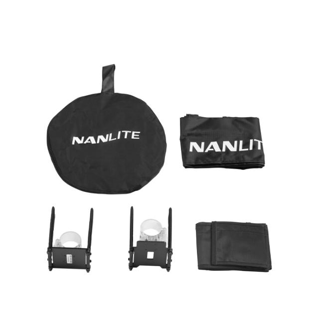 NANLITE BARNDOOR W. EGGCRATE FOR PAVOTUBE II 30C