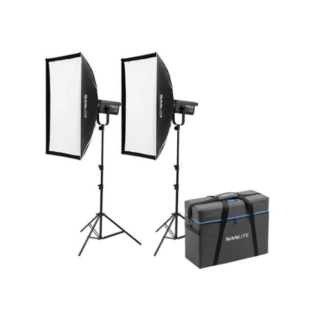 NANLITE FS-300B LED BI-COLOR 2 LIGHT KIT W. STANDS