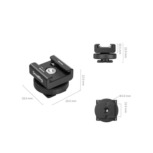 SMALLRIG 4822 WIRELESS MIC SUPPORT WITH COLD SHOE