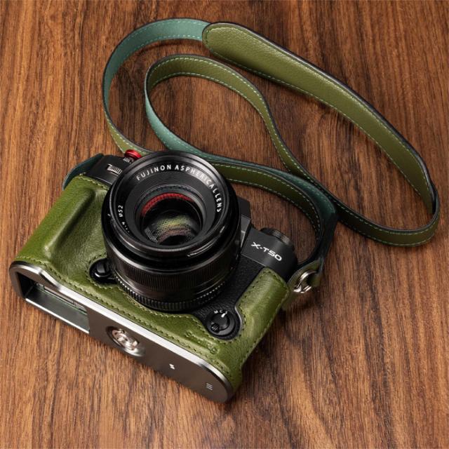 SMALLRIG 4711 LEATHER HALF CASE FUJI X-T50 GREEN