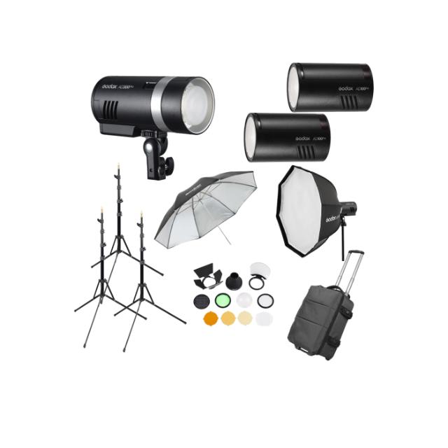 GODOX AD300PRO & AD100PRO 3 HEADS KIT