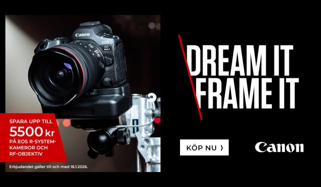 Canon Dream it. Frame it kampagne banner