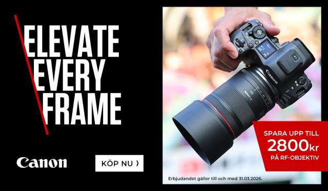 Canon Elevate Every Frame kampanj banner