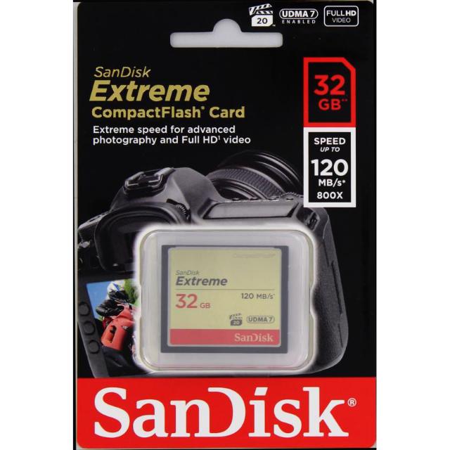 SANDISK CF 32 GB EXTREME 120MB/S