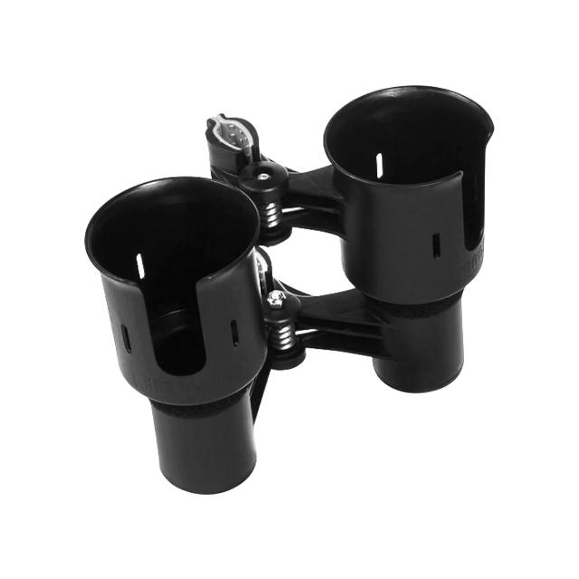 ROBOCUP CLAMP ON DUAL CUP HOLDER, BLACK