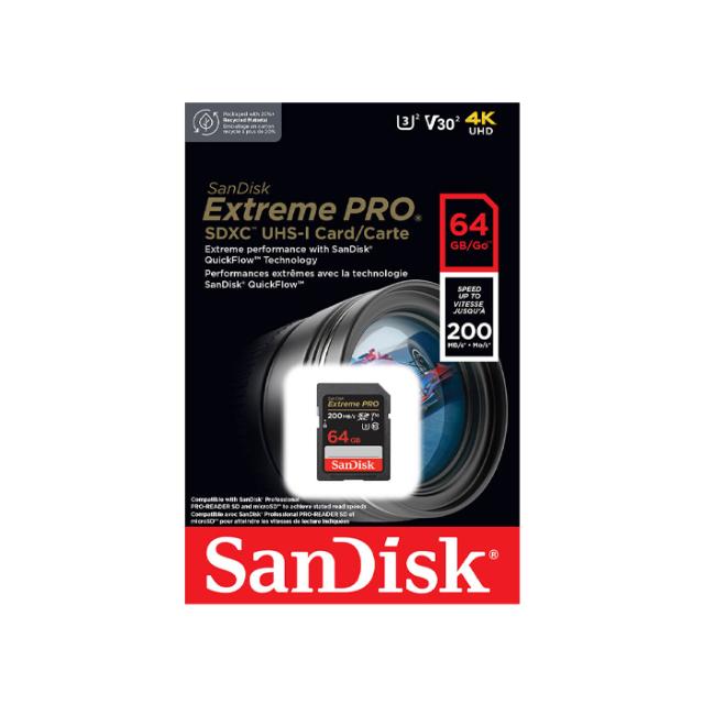 SANDISK SD 64 GB EXTREME PRO 200MB/S V30