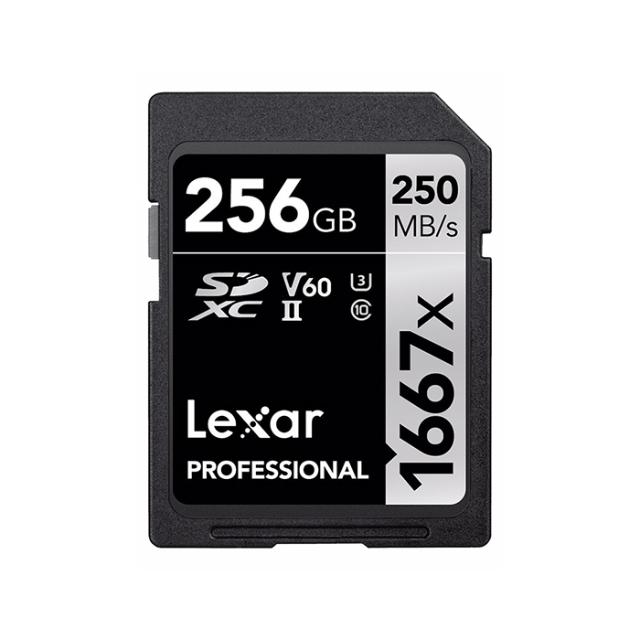 LEXAR SD 256GB R250/W120 1667X UHS-II U3(V60) CARD