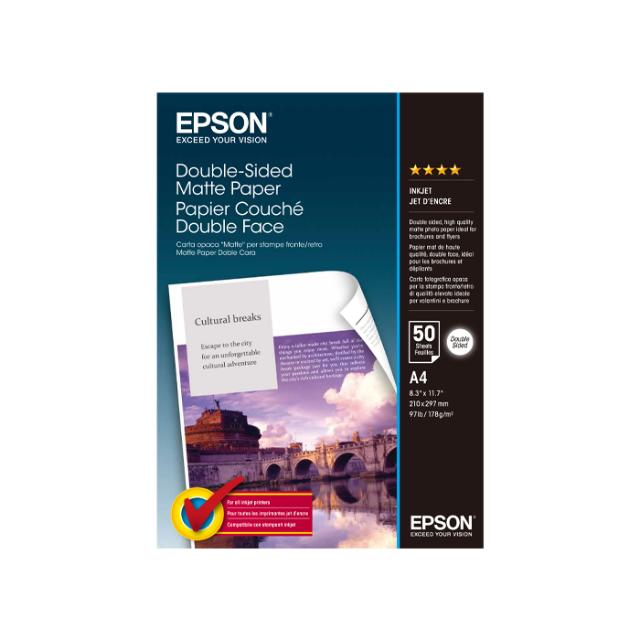 EPSON DOUBLE SIDED MATTE PAPER A4 50 SHEETS 178G