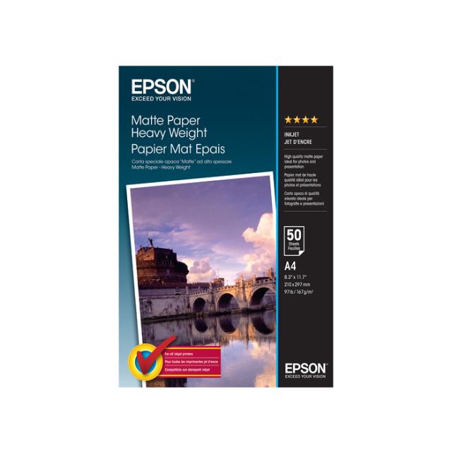 EPSON MATTE PAPER HEAVY WEIGHT A4 50 SHEETS 167G
