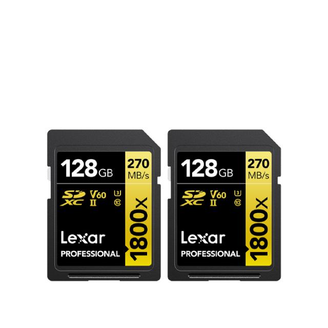 LEXAR SD 128GB U3 V60 UHS-II R270/W180 2-PACK